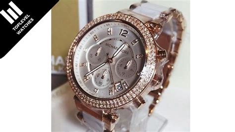 michael kors rose gold big face watch